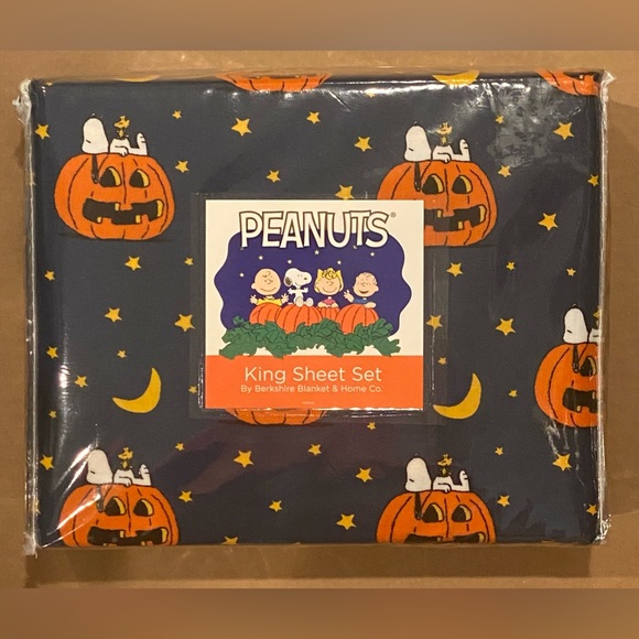 Berkshire Bedding Peanuts Halloween Snoopy Pumpkin Stars Moon King